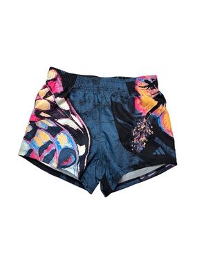adidas Kids Shorts in Navy with Pink and Yellow Floral Print